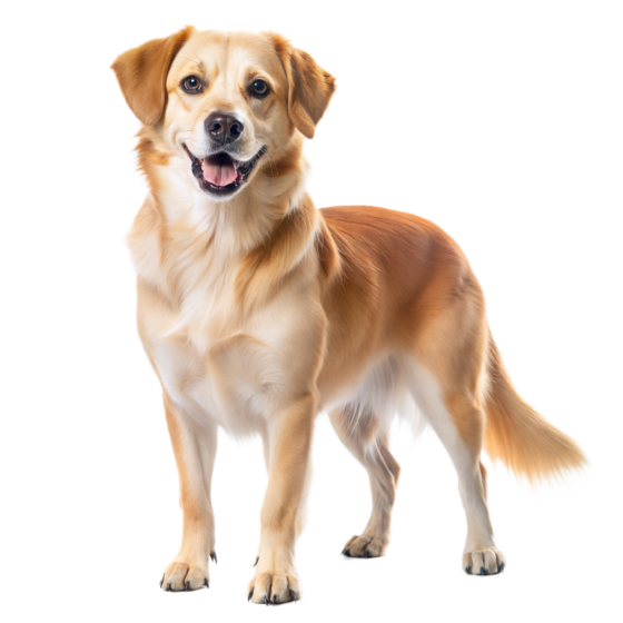 Happy golden retriever