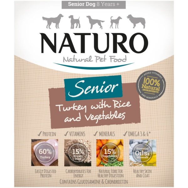 Naturo Senior Dog Turkey with Rice & Veg Trays 400g
