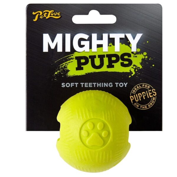 Pet Love Mighty Pups Foam Ball - Small Yellow