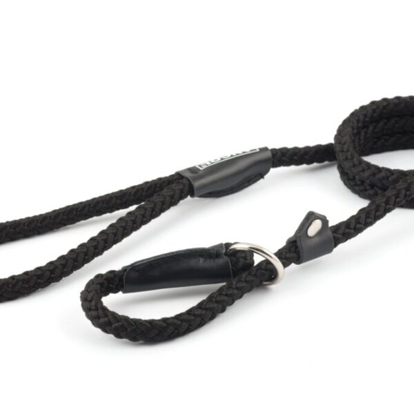 Ancol Viva Nylon Rope Slip Lead 30kg 120 x 1.0cm Black