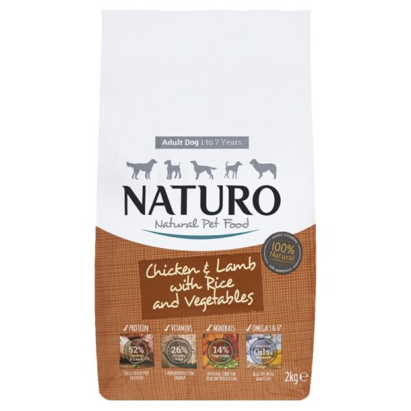 Naturo Adult Chicken & Lamb with Rice & Veg 2kg