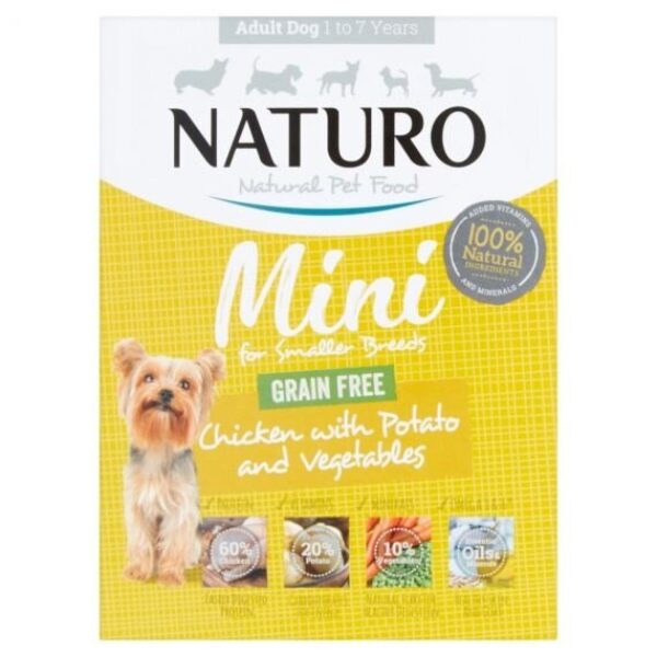 Naturo Adult Mini Dog Tray GRAIN-FREE Chicken, Potato & Veg 150g