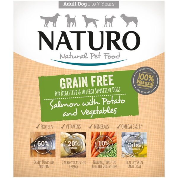 Naturo Adult Grain Free Salmon with Potato & Veg Trays 400g
