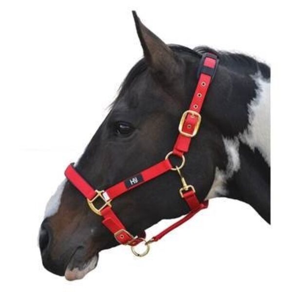 Hy Deluxe Padded Head Collar Red Pony