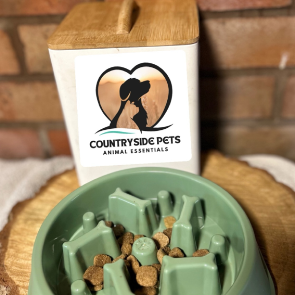 Bone shaped slow feeder bowl - Green