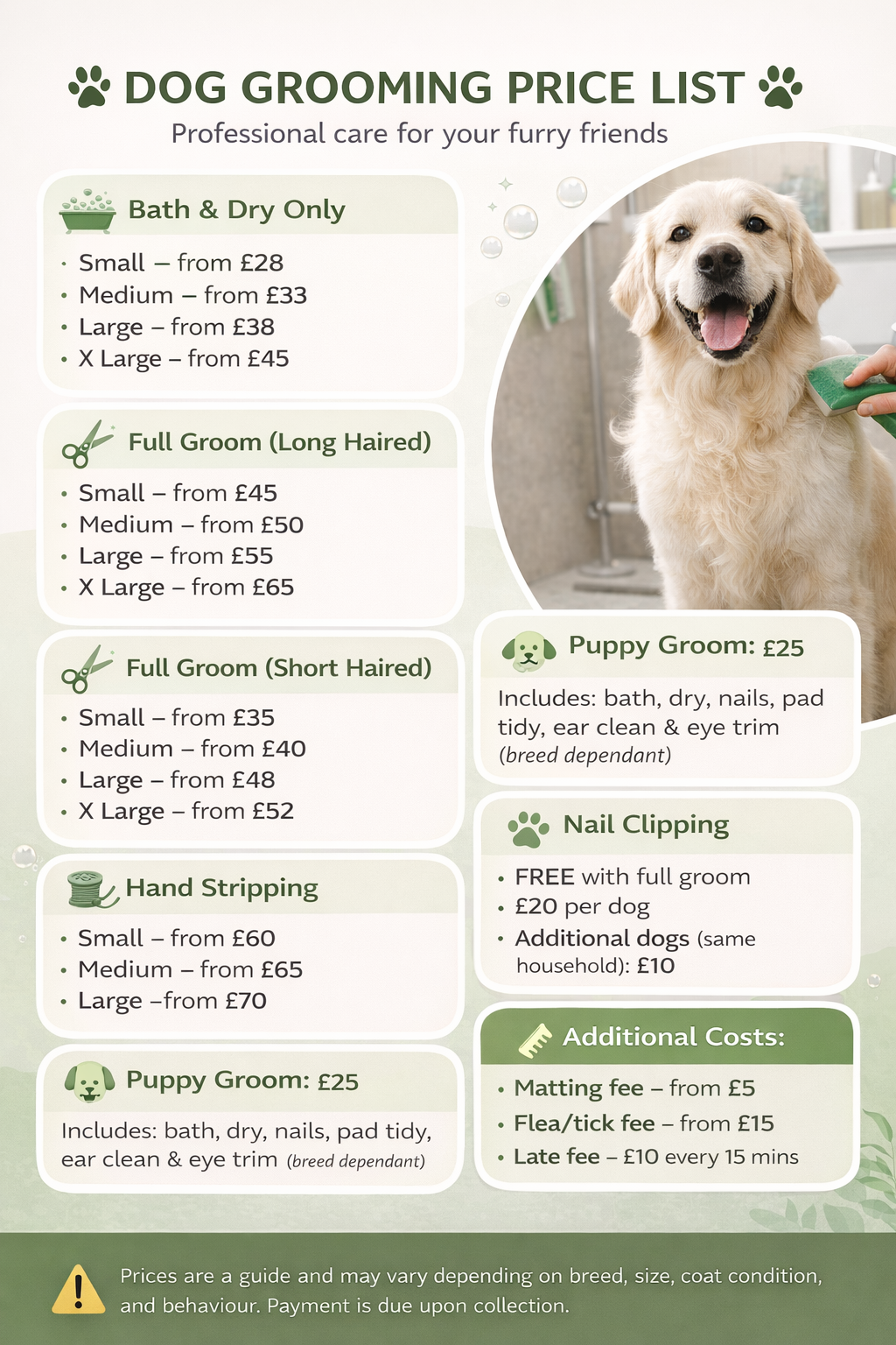 Countryside pets price list
